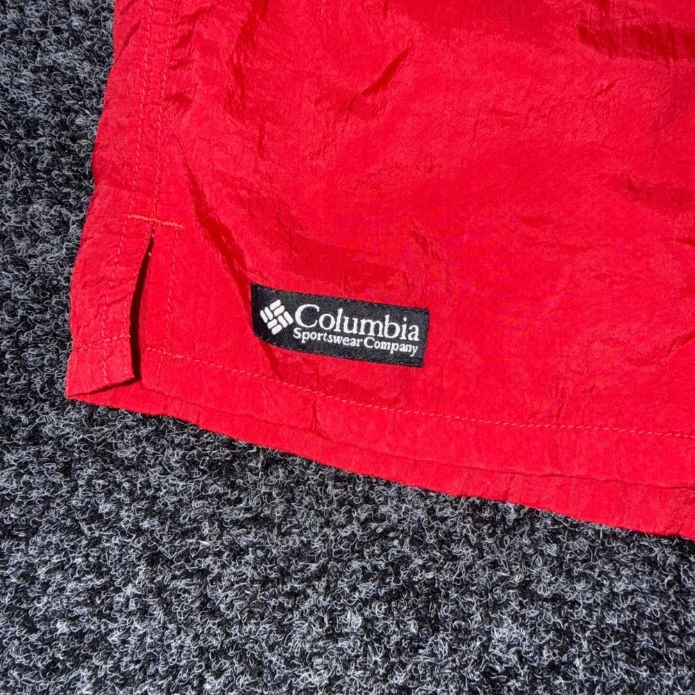 Columbia Mens Red Nylon Mesh Lined Athletic Board Shorts Size L(36) 5in Inseam